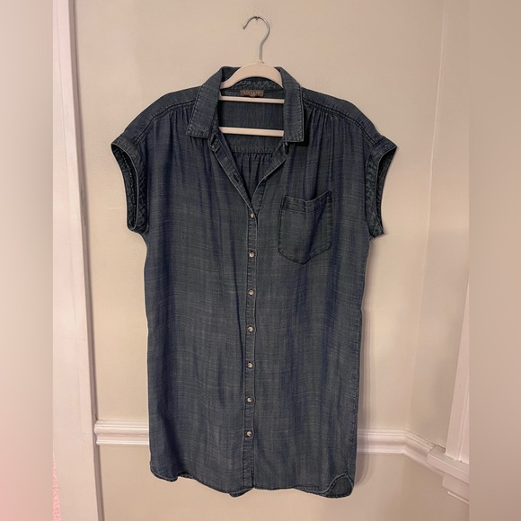 lilla p denim dress Button Down Shirt Dress